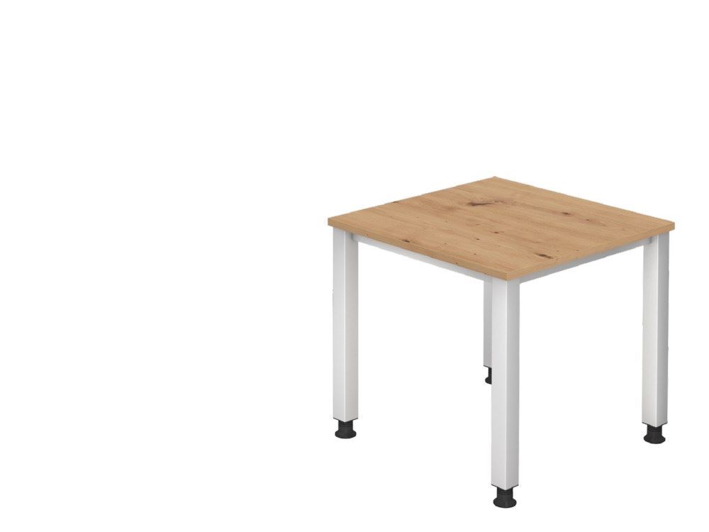 Hammerbacher Schreibtisch 4 Fuß eckig 80 x 80 cm Asteiche Produktbild Hammerbacher Schreibtisch 4 Fuß eckig 80 x 80 cm Asteiche