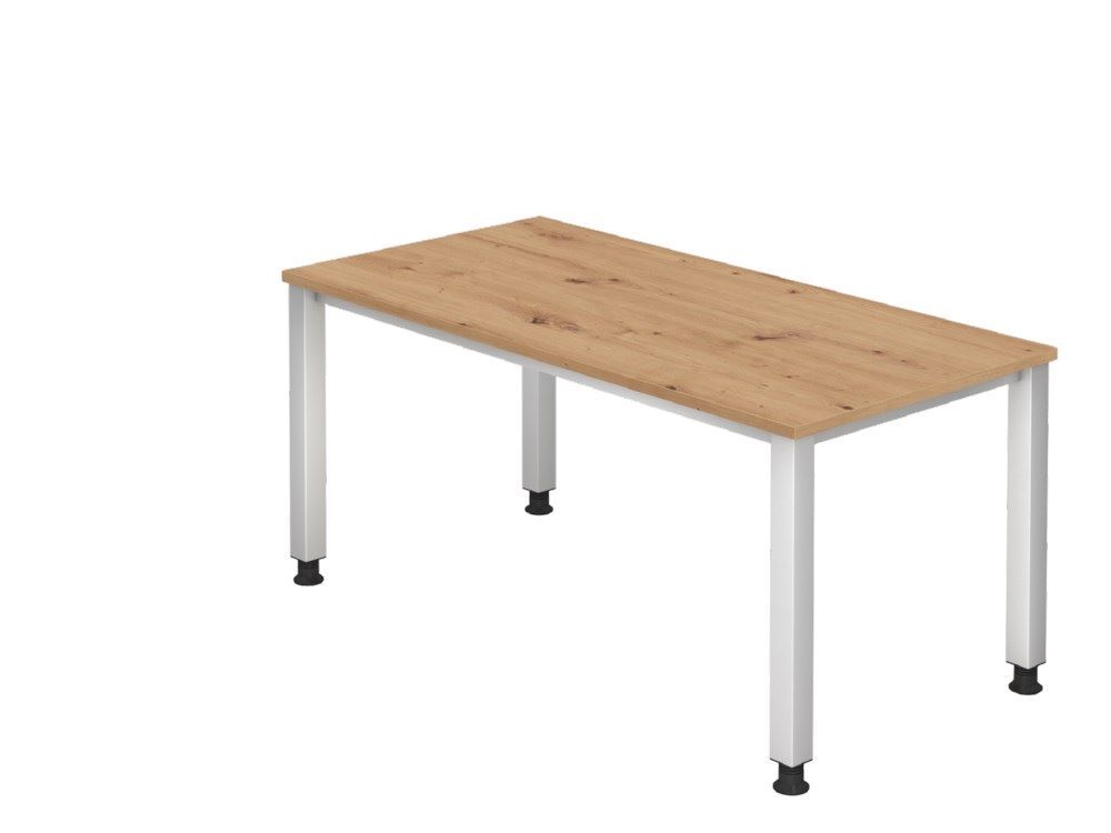 Hammerbacher Schreibtisch QS16 4 Fuß eckig 160 x 80 cm Asteiche Produktbild Hammerbacher Schreibtisch QS16 4 Fuß eckig 160 x 80 cm Asteiche