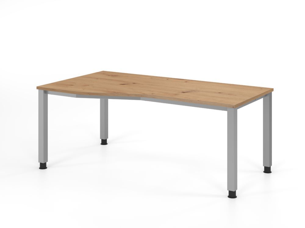 Produktbild Hammerbacher Schreibtisch 4 Fuß eckig 180x100/80cm Asteiche