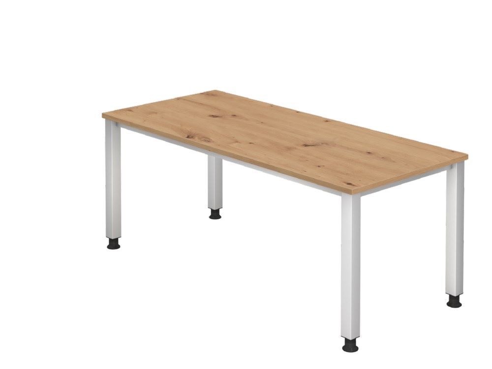 Hammerbacher Schreibtisch 4 Fuß eckig 180 x 80 cm Asteiche Produktbild Hammerbacher Schreibtisch 4 Fuß eckig 180 x 80 cm Asteiche
