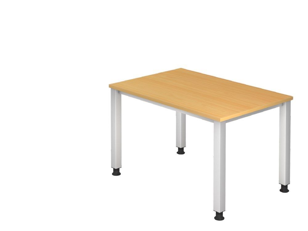 Hammerbacher Schreibtisch 4 Fuß eckig 120 x 80 cm Buche Produktbild Hammerbacher Schreibtisch 4 Fuß eckig 120 x 80 cm Buche