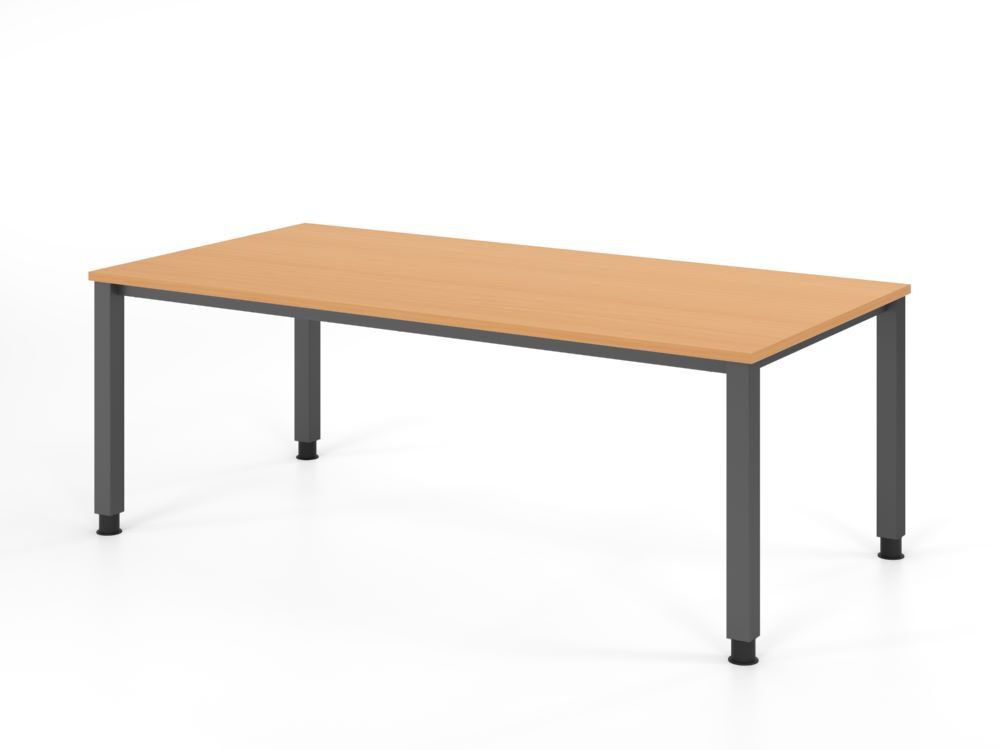 Produktbild Hammerbacher Schreibtisch 4 Fuß eckig 200x100cm Buche