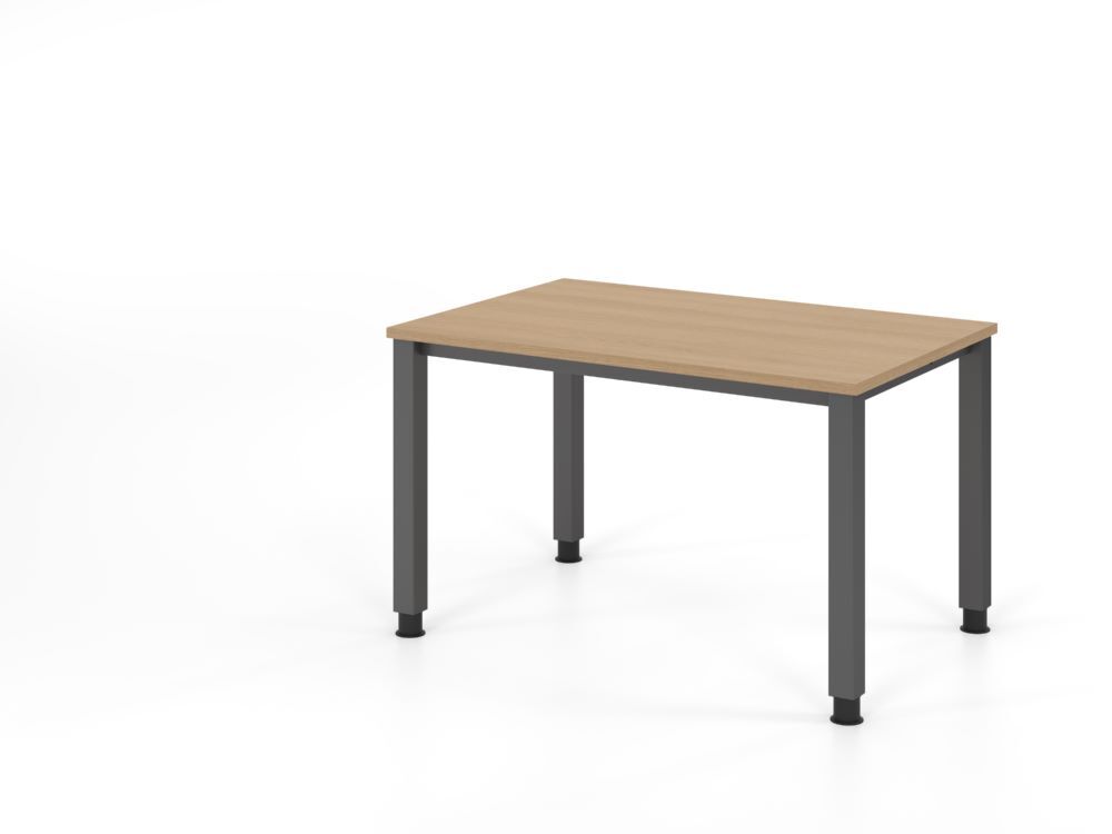 Produktbild Hammerbacher Schreibtisch 4 Fuß eckig 120x80cm Eiche
