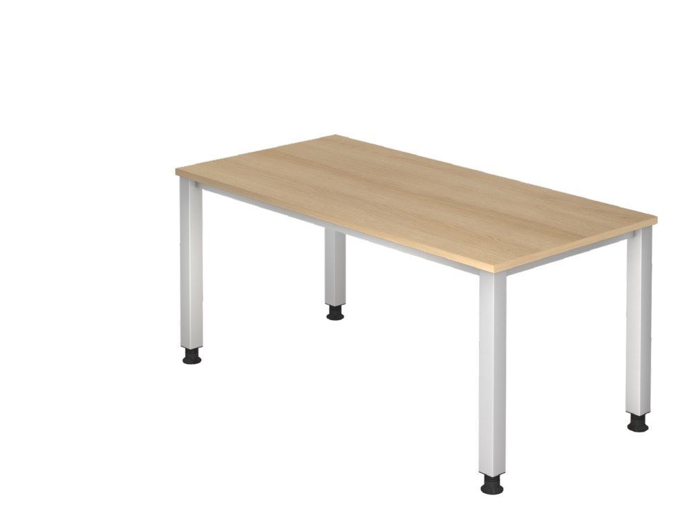 Hammerbacher Schreibtisch QS16 4 Fuß eckig 160 x 80 cm Eiche Produktbild Hammerbacher Schreibtisch QS16 4 Fuß eckig 160 x 80 cm Eiche