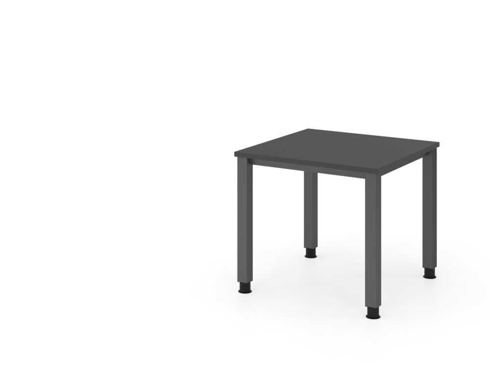 Produktbild Hammerbacher Schreibtisch 4 Fuß eckig 80x80cm Graphit