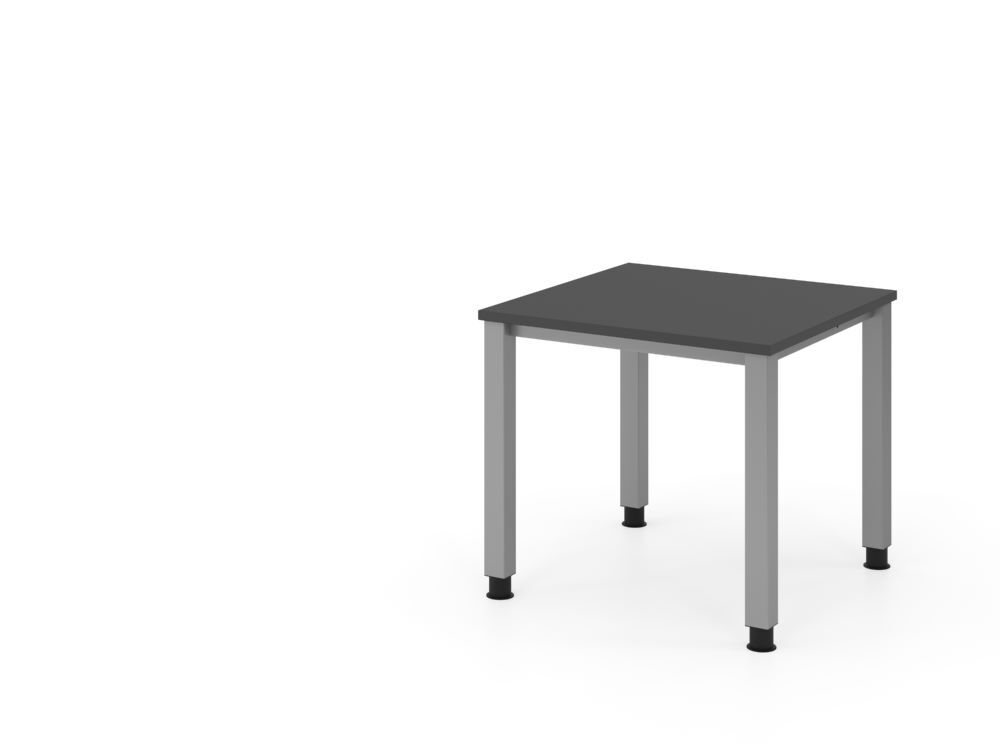 Produktbild Hammerbacher Schreibtisch 4 Fuß eckig 80x80cm Graphit