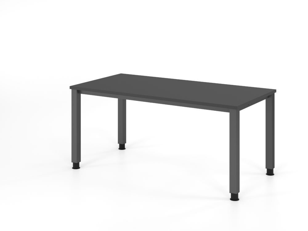 Produktbild Hammerbacher Schreibtisch 4 Fuß eckig 160x80cm Graphit