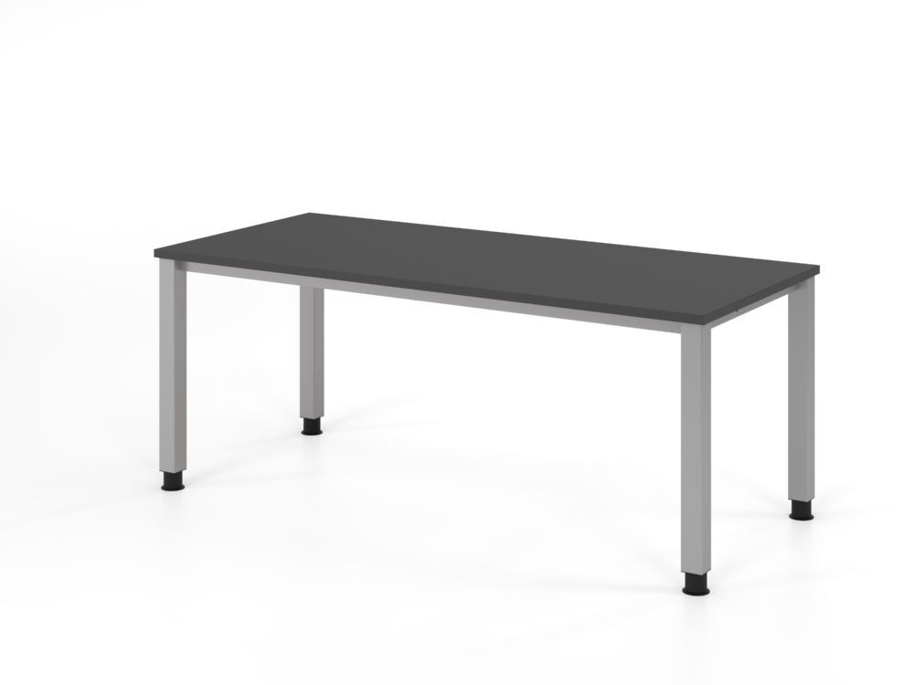 Produktbild Hammerbacher Schreibtisch 4 Fuß eckig 180x80cm Graphit