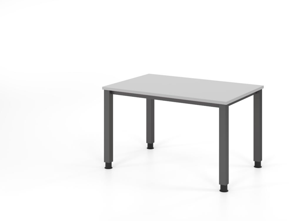 Produktbild Hammerbacher Schreibtisch 4 Fuß eckig 120x80cm Grau