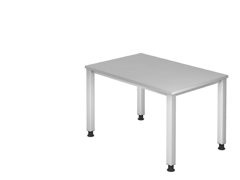 Hammerbacher Schreibtisch 4 Fuß eckig 120 x 80 cm Grau Produktbild Hammerbacher Schreibtisch 4 Fuß eckig 120 x 80 cm Grau