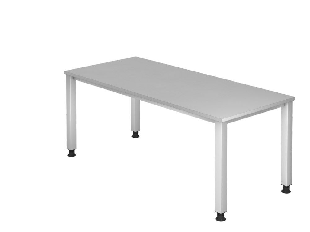 Hammerbacher Schreibtisch QS19 4 Fuß eckig 180 x 80 cm in Grau Produktbild Hammerbacher Schreibtisch QS19 4 Fuß eckig 180 x 80 cm in Grau