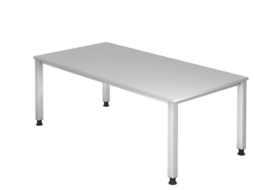 Hammerbacher QS2E Schreibtisch 4 Fuß eckig 200 x 100 cm grau Produktbild Hammerbacher QS2E Schreibtisch 4 Fuß eckig 200 x 100 cm grau