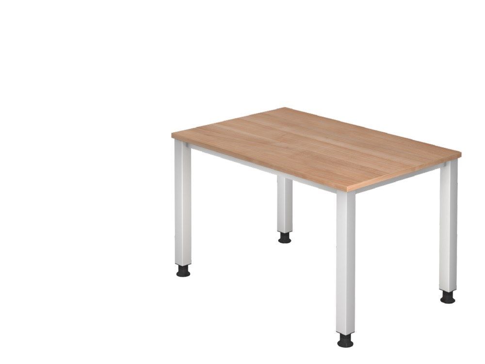 Hammerbacher Schreibtisch 4 Fuß eckig 120 x 80 cm Nussbaum Produktbild Hammerbacher Schreibtisch 4 Fuß eckig 120 x 80 cm Nussbaum