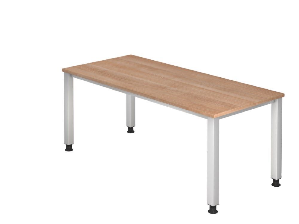 Hammerbacher Schreibtisch 4 Fuß eckig 180 x 80 cm Nussbaum Produktbild Hammerbacher Schreibtisch 4 Fuß eckig 180 x 80 cm Nussbaum