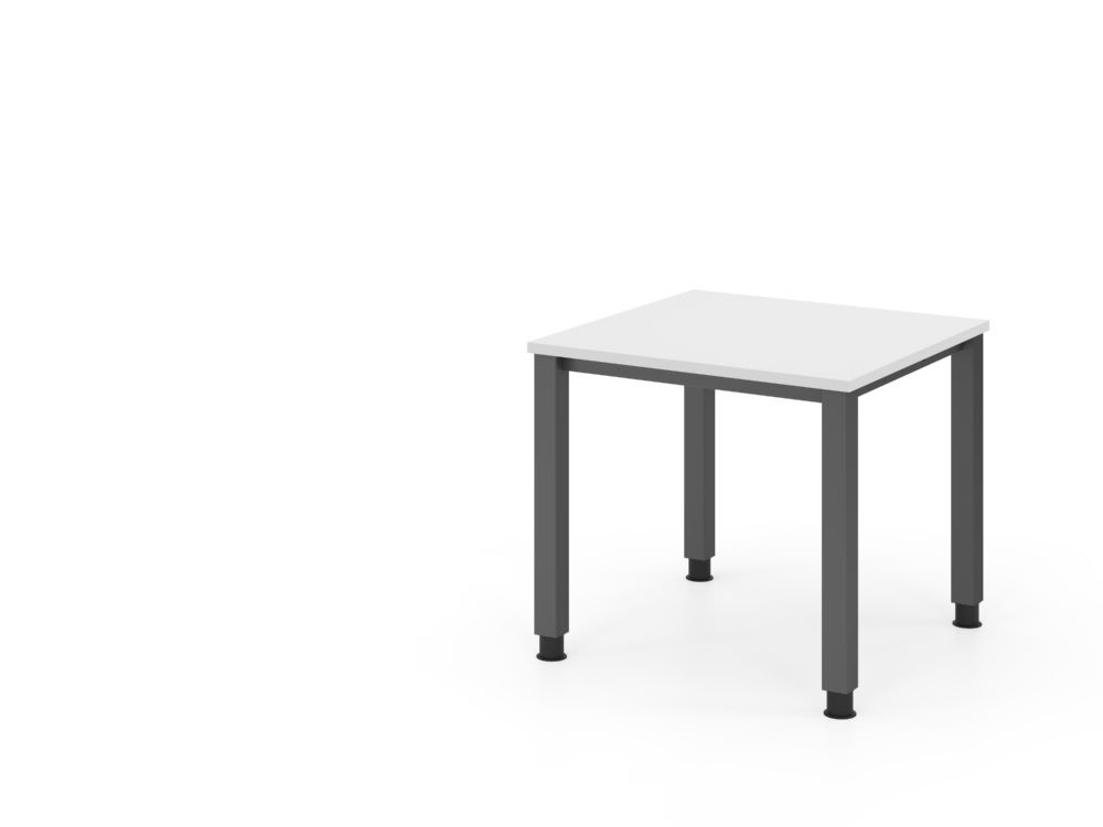 Produktbild Hammerbacher Schreibtisch 4 Fuß eckig 80x80cm Weiß