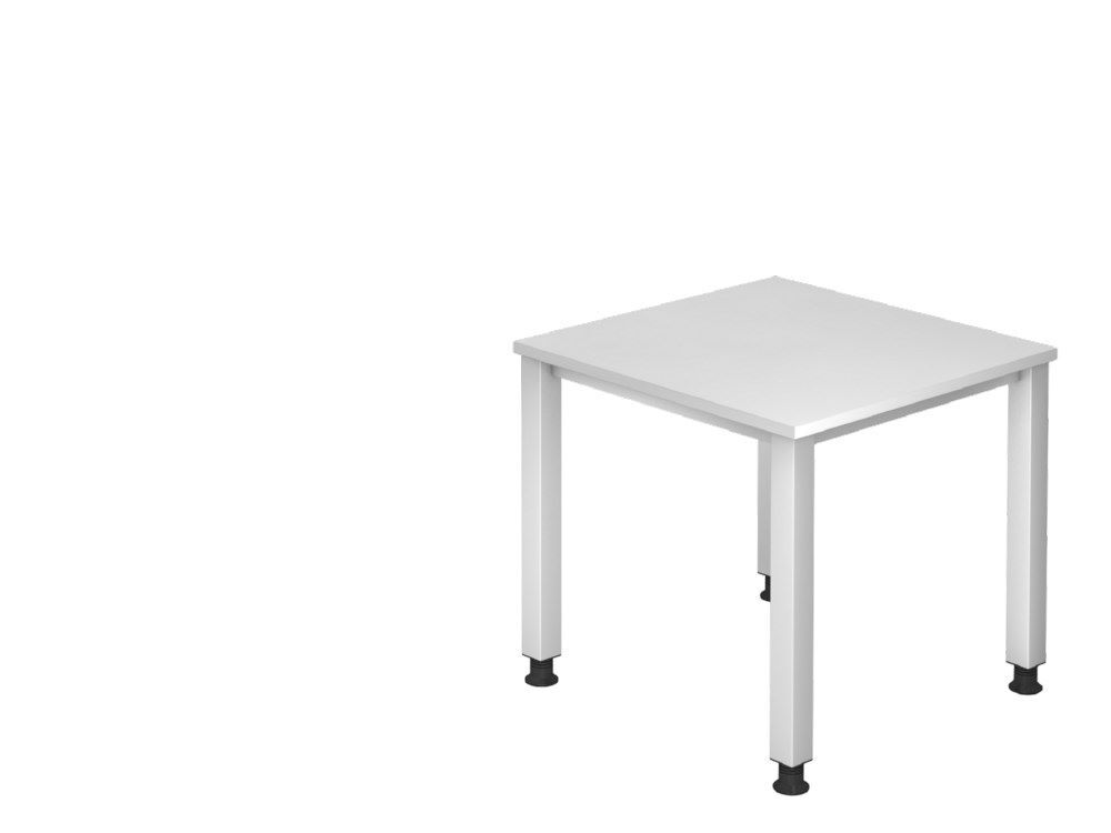 Hammerbacher Schreibtisch 4 Fuß eckig 80 x 80 cm Weiß Produktbild Hammerbacher Schreibtisch 4 Fuß eckig 80 x 80 cm Weiß