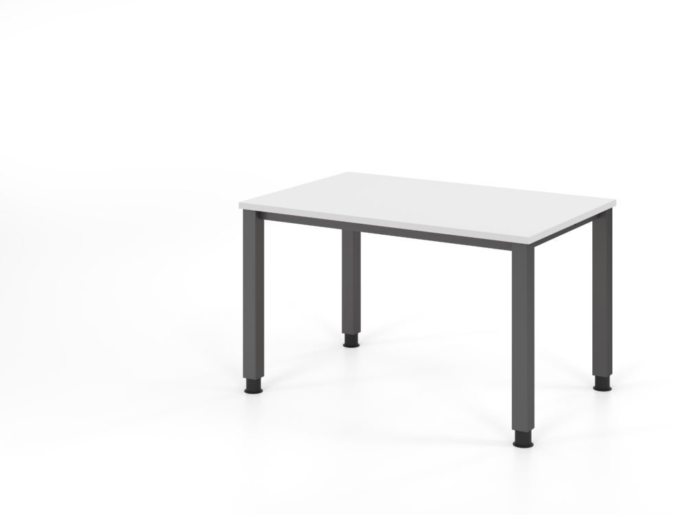 Produktbild Hammerbacher Schreibtisch 4 Fuß eckig 120x80cm Weiß