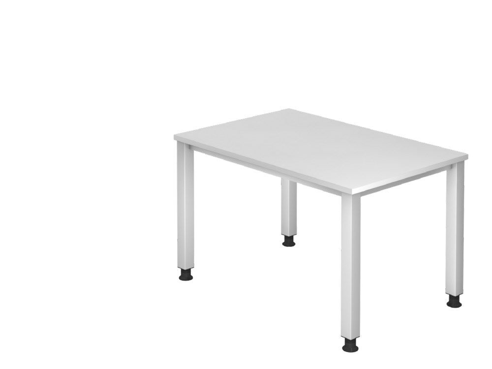 Hammerbacher Schreibtisch 4 Fuß eckig 120 x 80 cm Weiß Produktbild Hammerbacher Schreibtisch 4 Fuß eckig 120 x 80 cm Weiß