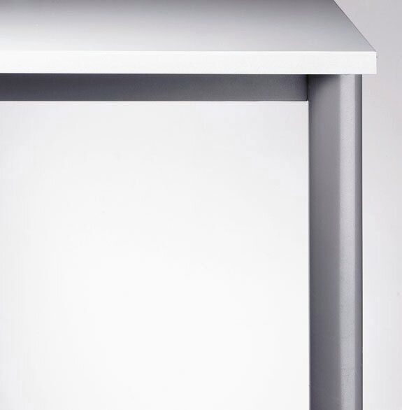 Produktbild Schreibtisch 4Fuß-rd.80x80cm Eiche/Graphit bild 2
