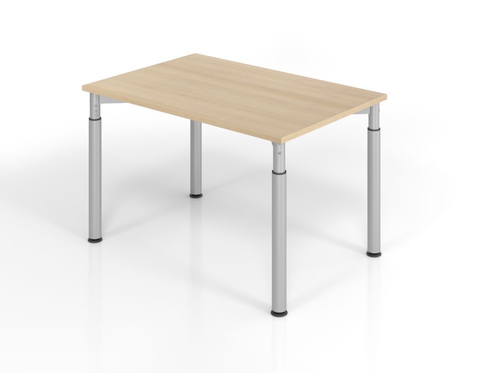Hammerbacher Schreibtisch mit Quertraversen 120 x 80 cm Platte aus Eiche Produktbild Hammerbacher Schreibtisch mit Quertraversen 120 x 80 cm Platte aus Eiche