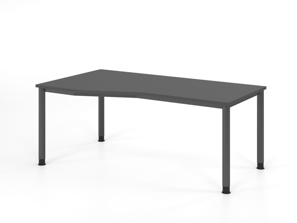Produktbild Hammerbacher Schreibtisch 4 Fuß 180x100/80cm Graphit/Grapit