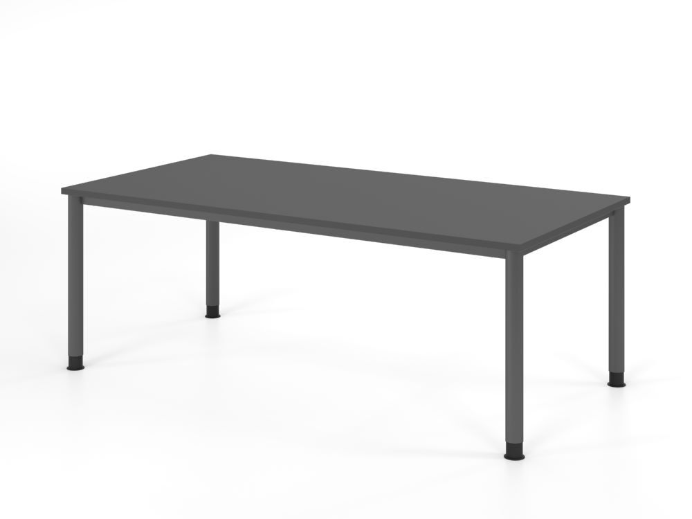 Produktbild Hammerbacher Schreibtisch 4 Fuß 200x100cm Graphit/Graphit