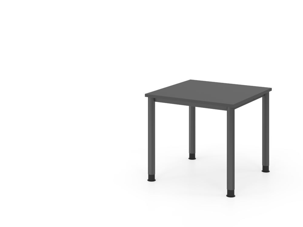 Produktbild Hammerbacher Schreibtisch 4 Fuß 80x80cm Graphit/Graphit