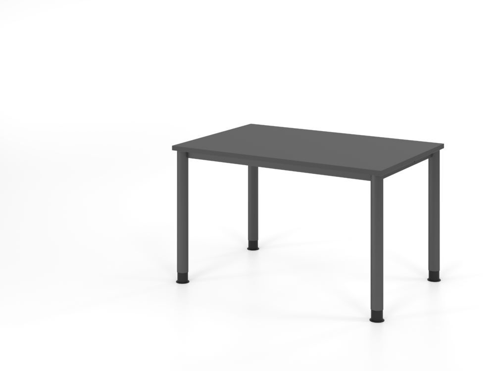 Produktbild Hammerbacher Schreibtisch 4 Fuß 120x80cm Graphit/Graphit