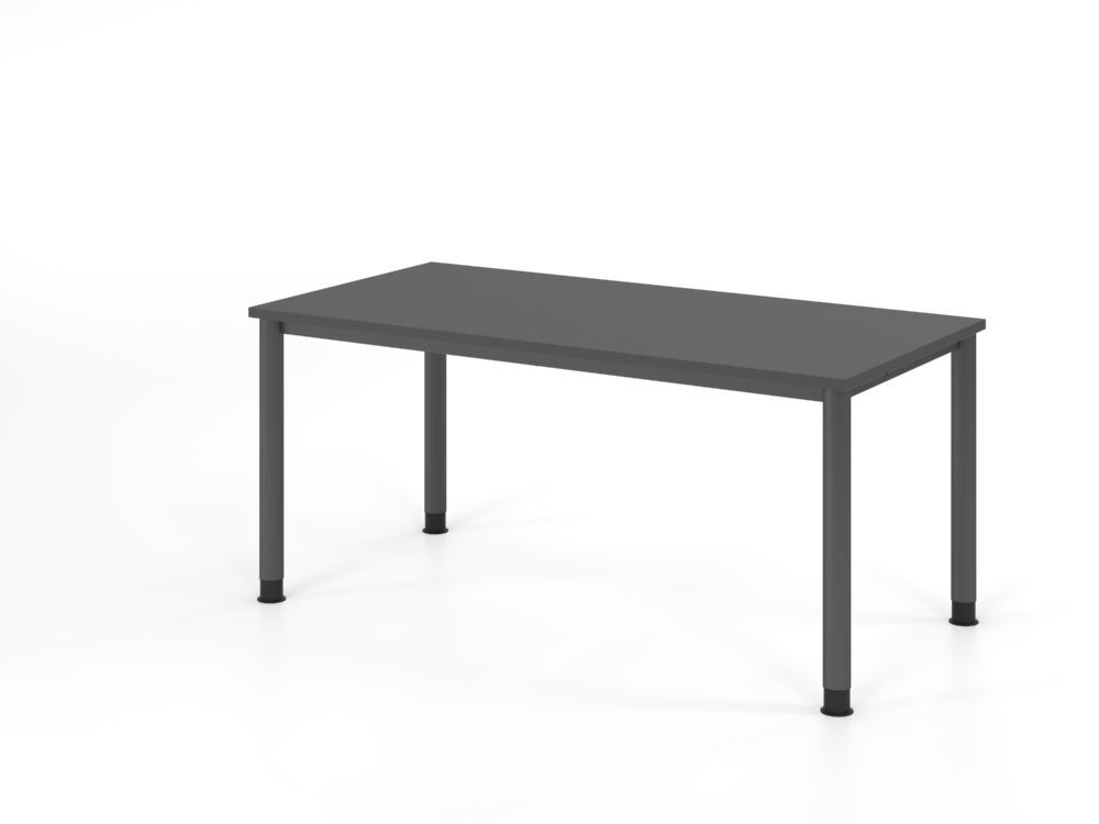 Produktbild Hammerbacher Schreibtisch 4 Fuß 160x80cm Graphit/Graphit