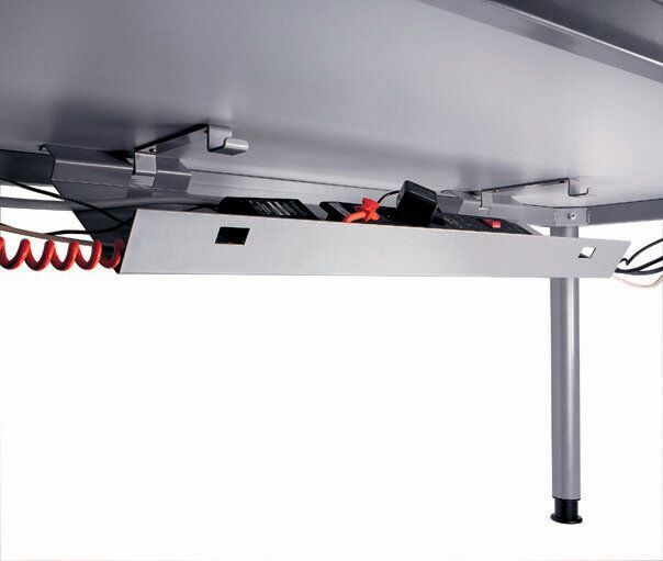 Produktbild Schreibtisch 4Fuß-rd.180x80cm Graphit/Graphit bild 4