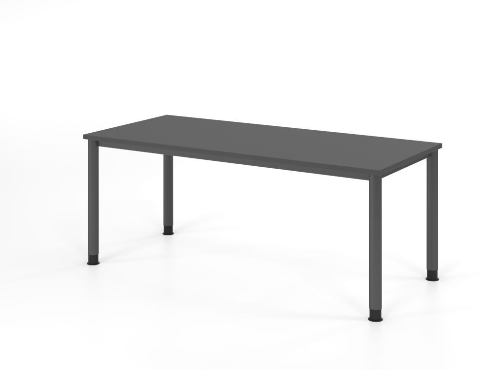Produktbild Hammerbacher Schreibtisch 4 Fuß 180x80cm Graphit/Graphit