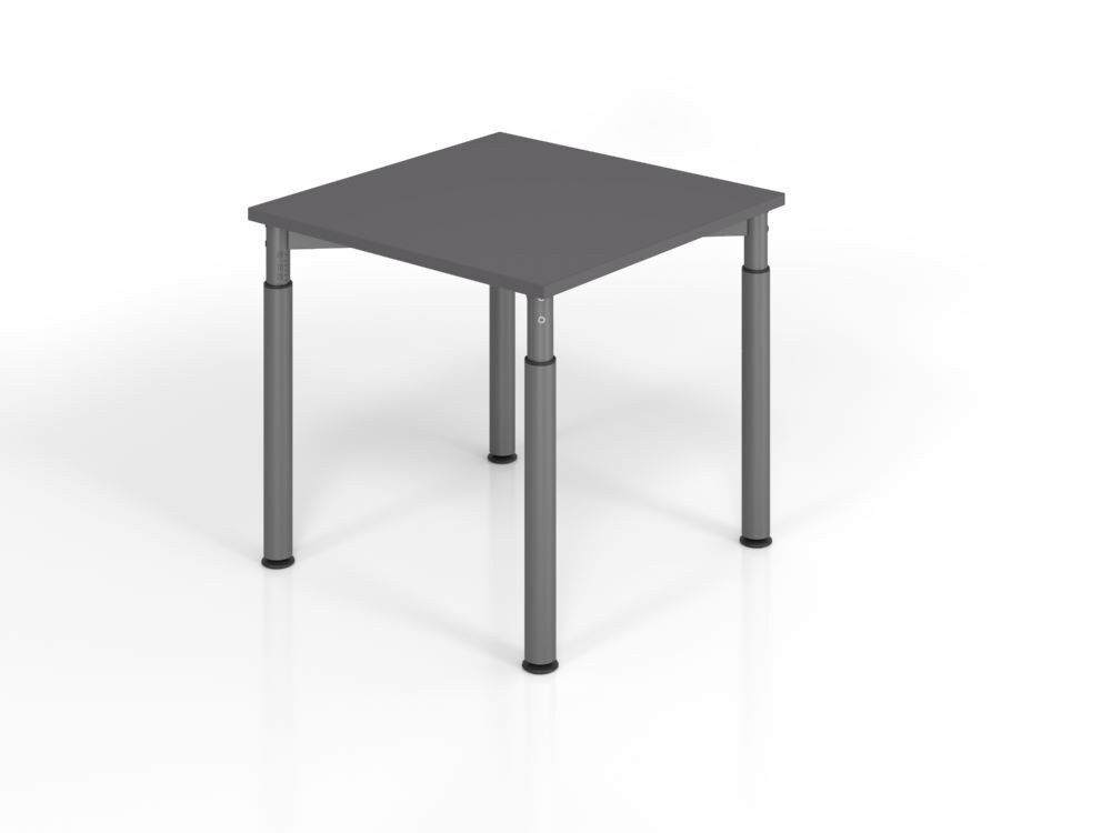 Produktbild Hammerbacher Schreibtisch 4 Fuß 80x80cm Graphit/Graphit