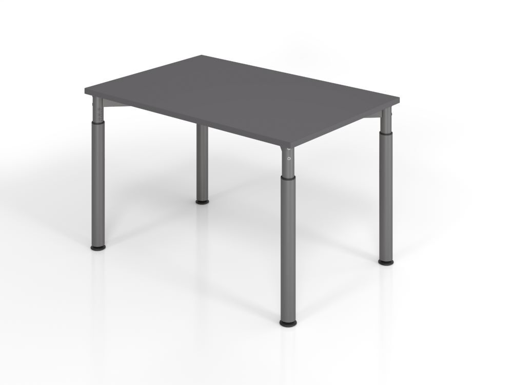 Produktbild Hammerbacher Schreibtisch 4 Fuß 120x80cm Graphit/Graphit