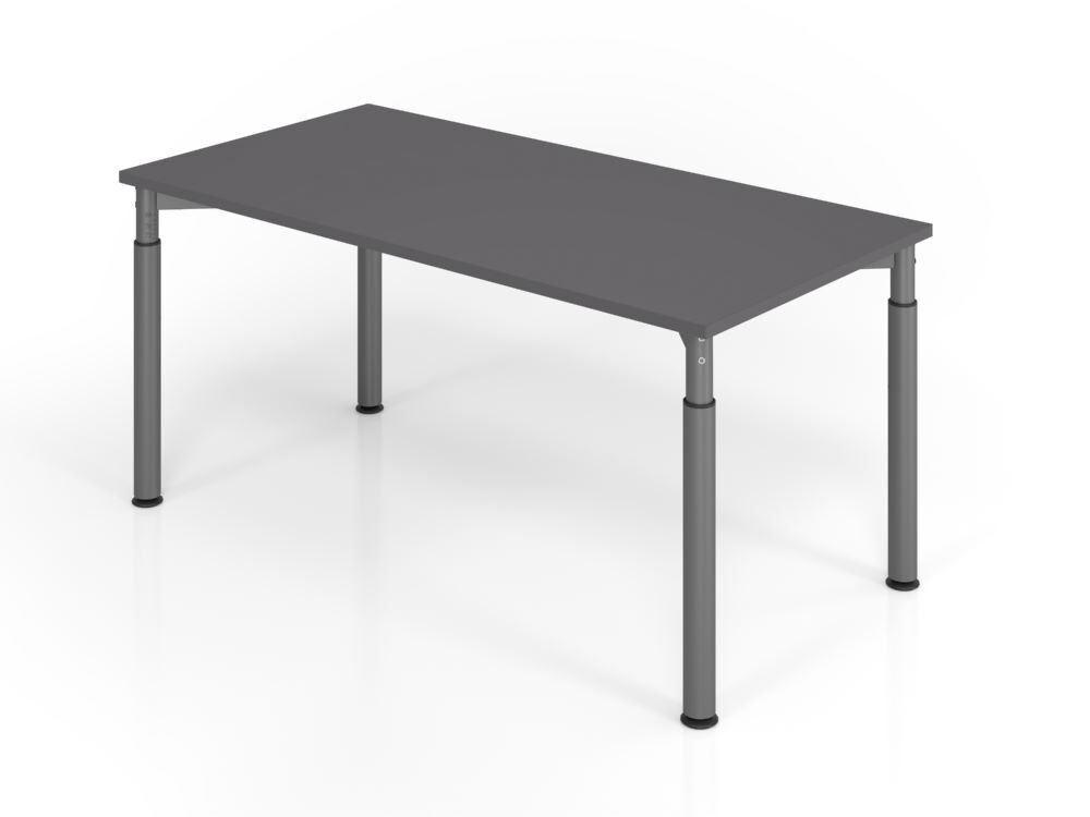 Produktbild Hammerbacher Schreibtisch 4 Fuß 160x80cm Graphit/Graphit