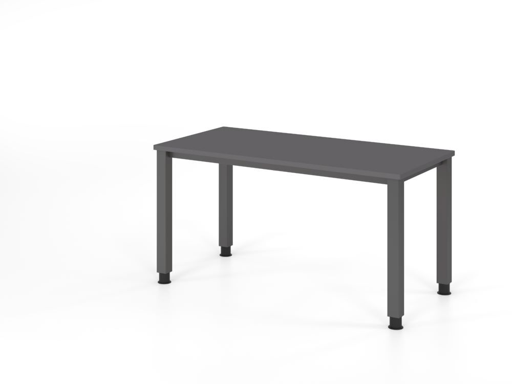 Produktbild Hammerbacher Schreibtisch 4 Fuß 140x67cm Graphit/silber