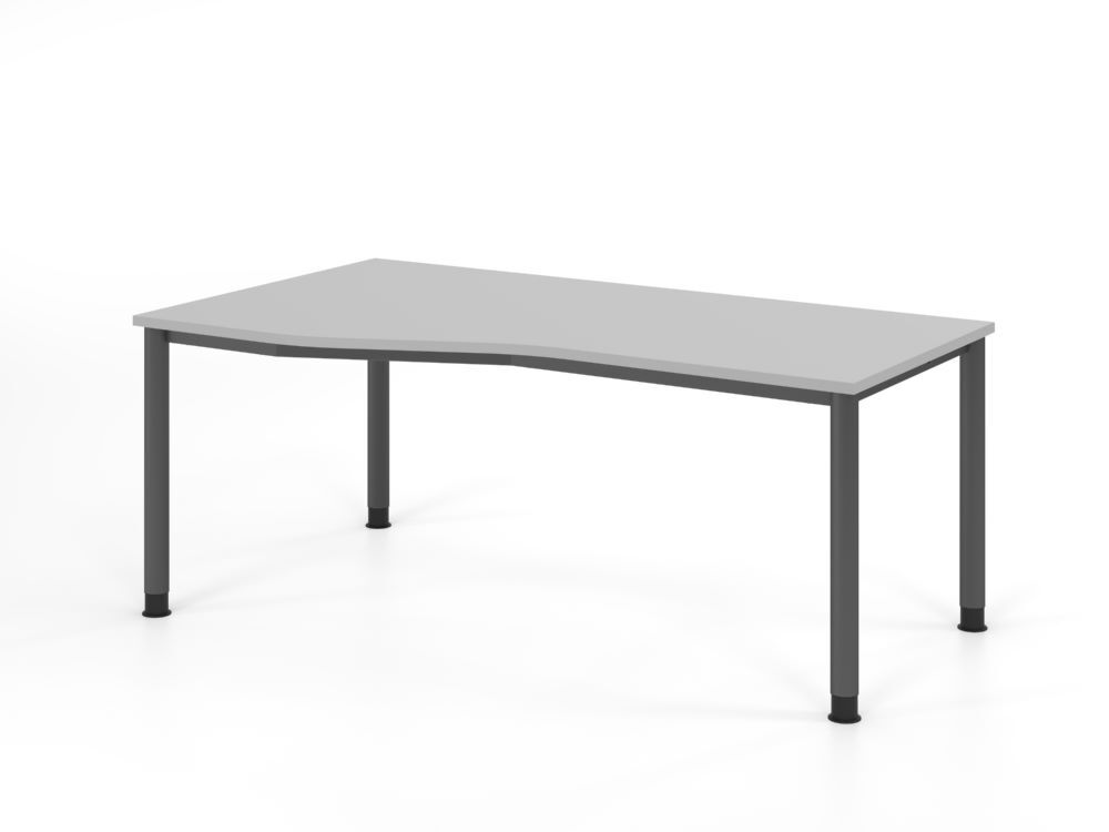 Produktbild Hammerbacher Schreibtisch 4 Fuß 180x100/80cm Grau/Graphit