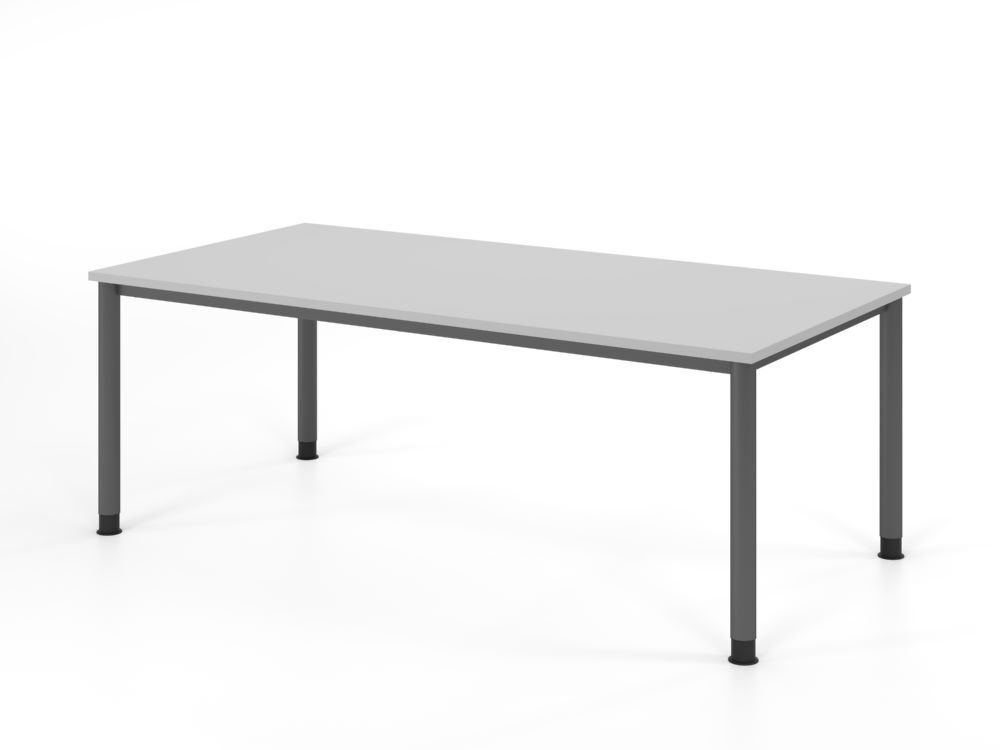 Produktbild Hammerbacher Schreibtisch 4 Fuß 200x100cm grau/Graphit