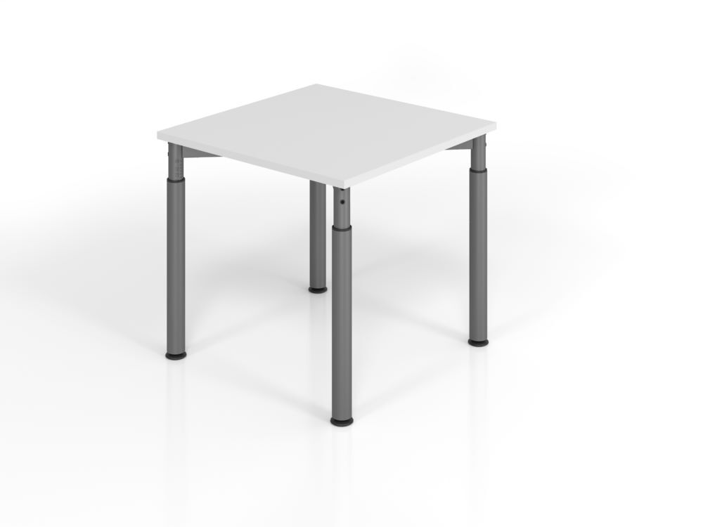 Hammerbacher Schreibtisch 4 Füße Maße 80 x 80 cm Grau Graphit Produktbild Hammerbacher Schreibtisch 4 Füße Maße 80 x 80 cm Grau Graphit