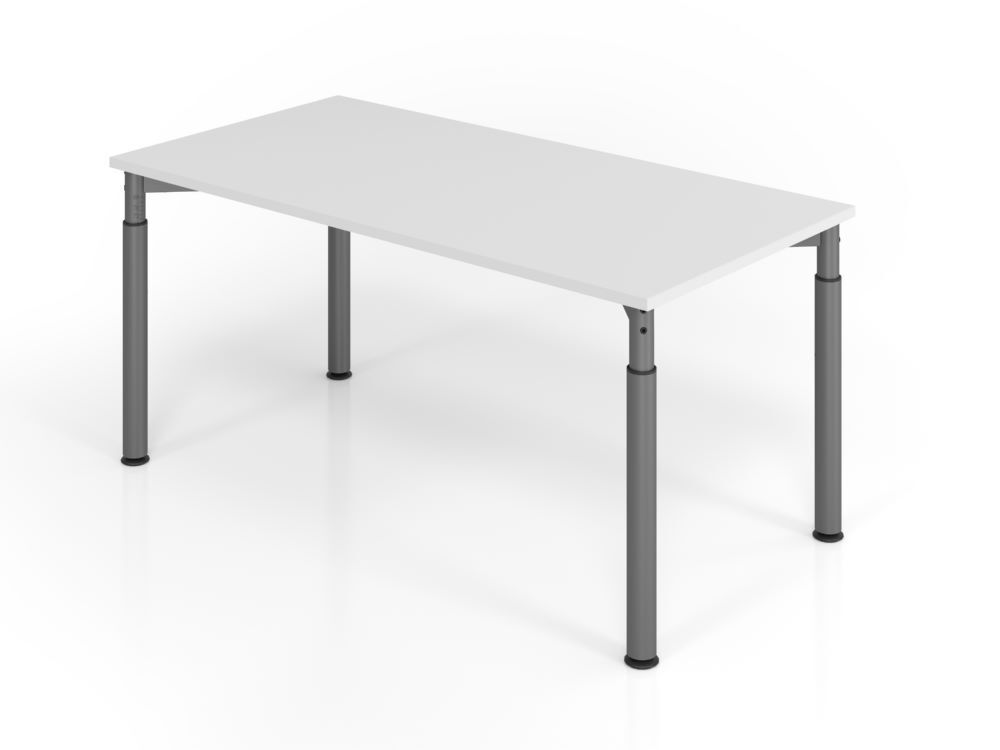 Hammerbacher Schreibtisch 4 Fuß 160 x 80 cm Grau / Graphit Höhe 68 - 82 cm Produktbild Hammerbacher Schreibtisch 4 Fuß 160 x 80 cm Grau / Graphit Höhe 68 - 82 cm