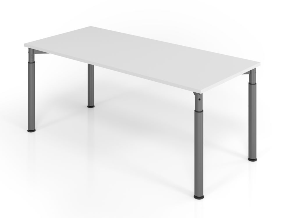 Hammerbacher Schreibtisch YS19 180 x 80 cm Grau / 4-Fuß Gestell in Graphit Produktbild Hammerbacher Schreibtisch YS19 180 x 80 cm Grau / 4-Fuß Gestell in Graphit