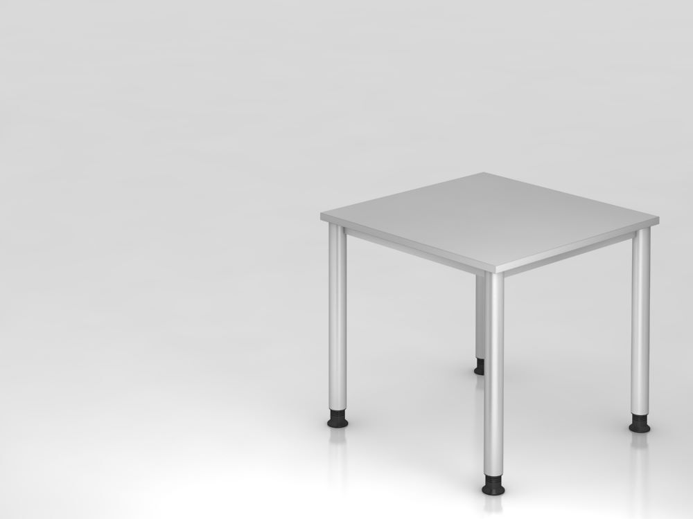 Hammerbacher Schreibtisch 4 Fuß 80 x 80 cm Grau / Silber Produktbild Hammerbacher Schreibtisch 4 Fuß 80 x 80 cm Grau / Silber