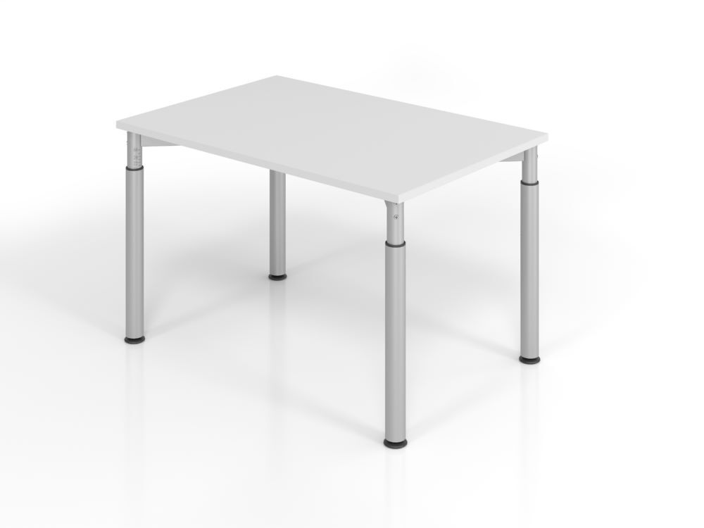 Hammerbacher Schreibtisch höhenverstellbar 120 x 80 cm Farbe Grau Silber Produktbild Hammerbacher Schreibtisch höhenverstellbar 120 x 80 cm Farbe Grau Silber