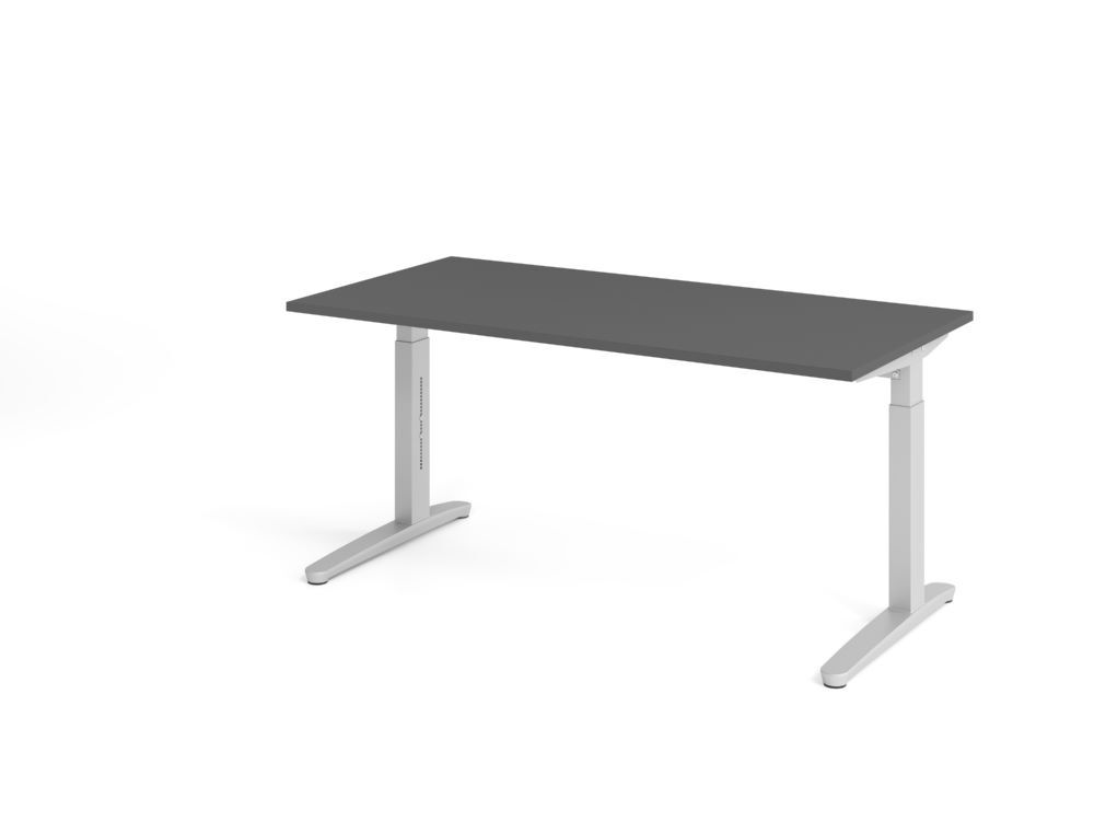 Produktbild Schreibtisch C-Fuß 160x80cm Graphit/Silber bild 3