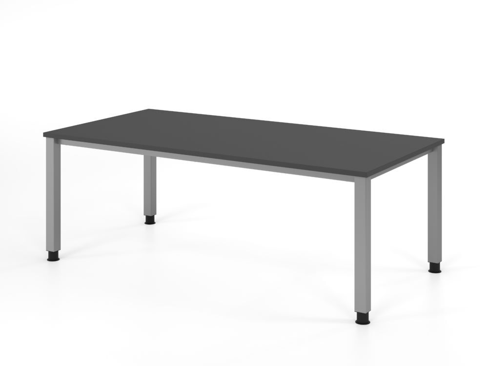 Produktbild Hammerbacher Schreibtisch 4 Fuß eckig 200x100cm Graphit