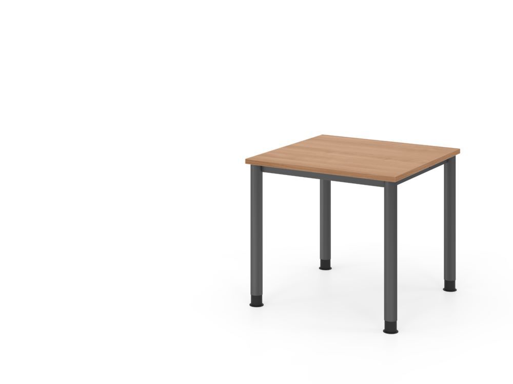 Produktbild Hammerbacher Schreibtisch 4 Fuß 80x80cm Nussbaum/Graphit