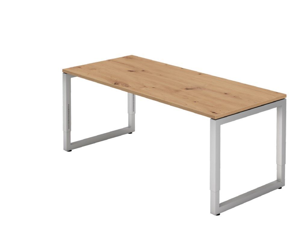 Hammerbacher Schreibtisch O-Fuß eckig 180 x 80 cm Asteiche Produktbild Hammerbacher Schreibtisch O-Fuß eckig 180 x 80 cm Asteiche