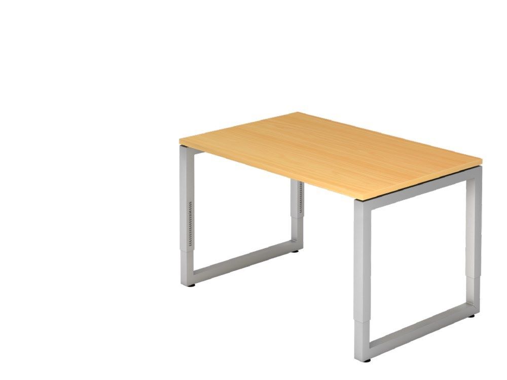 Hammerbacher Schreibtisch O-Fuß eckig 120 x 80 cm Buche Produktbild Hammerbacher Schreibtisch O-Fuß eckig 120 x 80 cm Buche