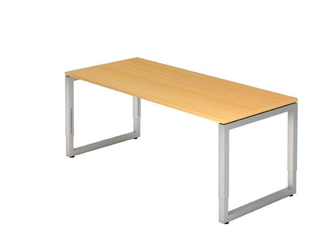 Hammerbacher Schreibtisch O-Fuß eckig 180 x 80 cm Buche Produktbild Hammerbacher Schreibtisch O-Fuß eckig 180 x 80 cm Buche