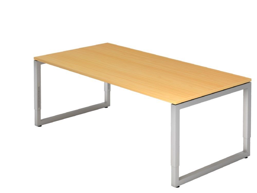 Hammerbacher Schreibtisch O-Fuß eckig 200 x 100 cm Buche Produktbild Hammerbacher Schreibtisch O-Fuß eckig 200 x 100 cm Buche