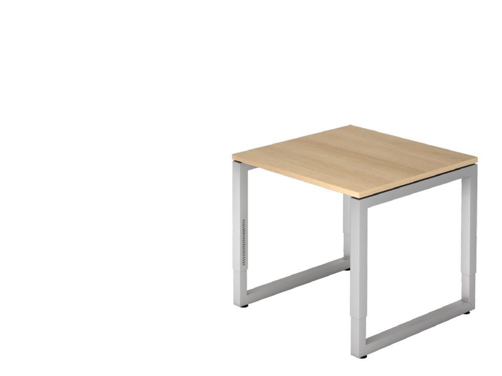 Hammerbacher Schreibtisch O-Fuß eckig 80 x 80 cm Eiche Produktbild Hammerbacher Schreibtisch O-Fuß eckig 80 x 80 cm Eiche